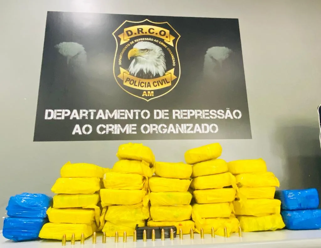 Cocaína apreendida no rio Amazonas - Foto: Policia Civil do Amazonas