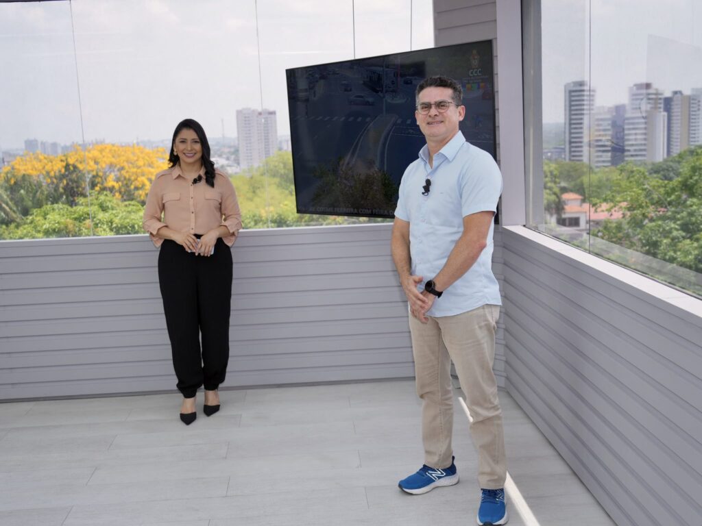 Prefeito David Almeida em entrevista à Rede Amazônica - Foto: Diagramação