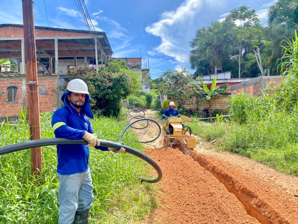 Obras da empresa Águas de Manaus em saneamento básico - foto: Divulgação