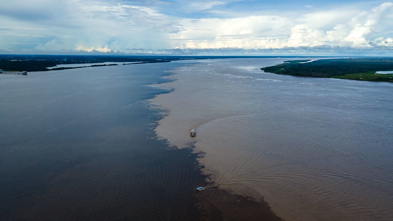 Encontro das águas entre rio Negro e Solimões em Manaus - Foto: Divulgação
