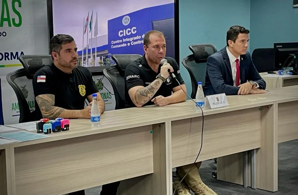 Polícia Civil esclarece à imprensa em Manaus detalhes da Operação Calvário (Foto: Erlon Rodrigues)