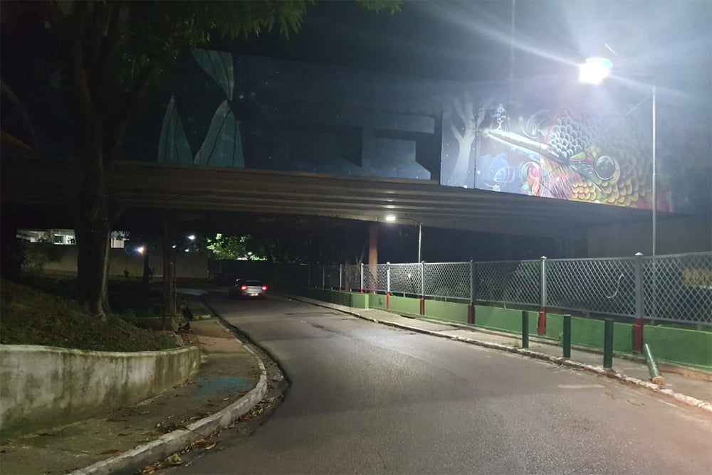 Parque-dos-Bilhares-apos-furto-de-cabos-e-luminarias-alca-de-retorno-e-passarela-recebem-nova-iluminacao (Foto: Divulgação)