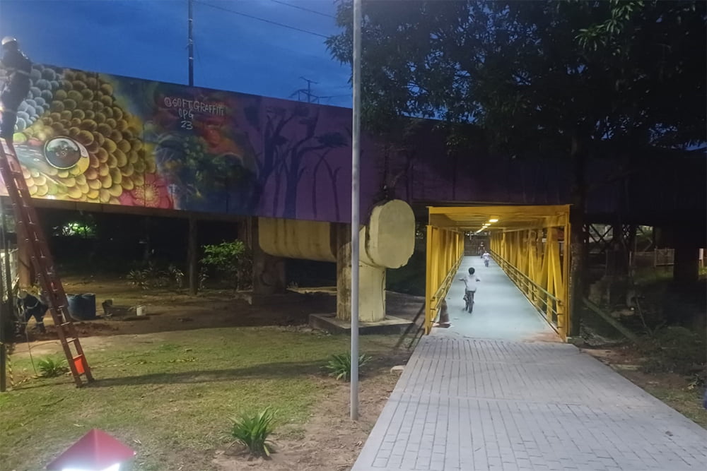 Parque-dos-Bilhares-apos-furto-de-cabos-e-luminarias-alca-de-retorno-e-passarela-recebem-nova-iluminacao (Foto: Divulgação)