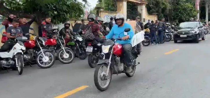 Manifestação de entregadores de aplicativos em Manaus (foto: Reprodução)
