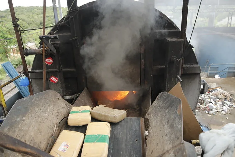 Incineração de drogas em Manaus (Foto: Divulgação)