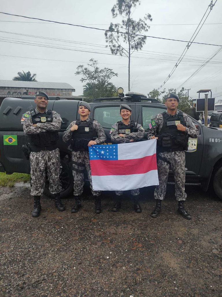 Policiais do Amazonas prestam auxílio na tragédia do Rio Grande do Sul (Foto: Divulgação)