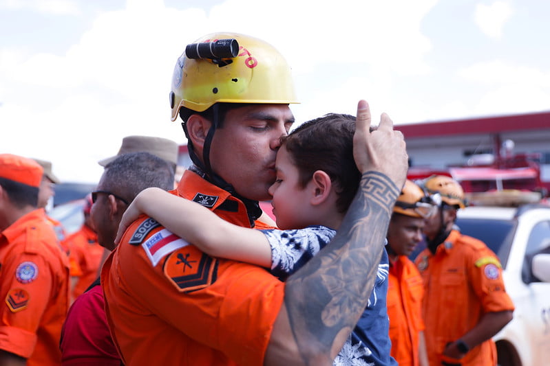 Retorno da tropa da missão no Rio Grande do Sul (Foto: Divulgação)