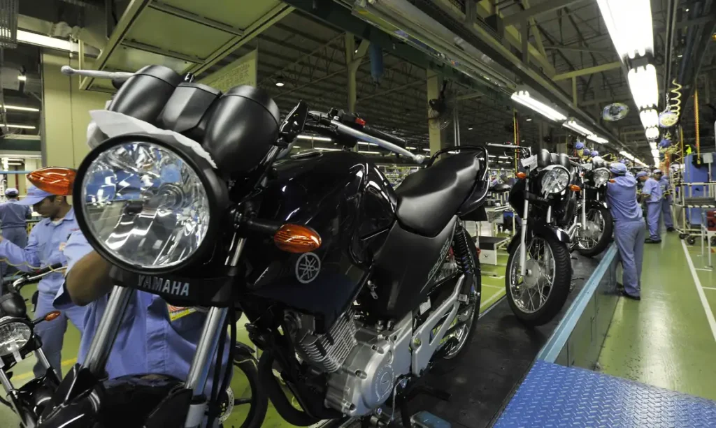 Produção de motocicletas no Polo Industrial de Manaus (Foto: Agência Brasil)