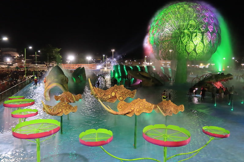 Esculturas de peixes no Parque Gigantes da Floresta em Manaus (Foto: Divulgação)