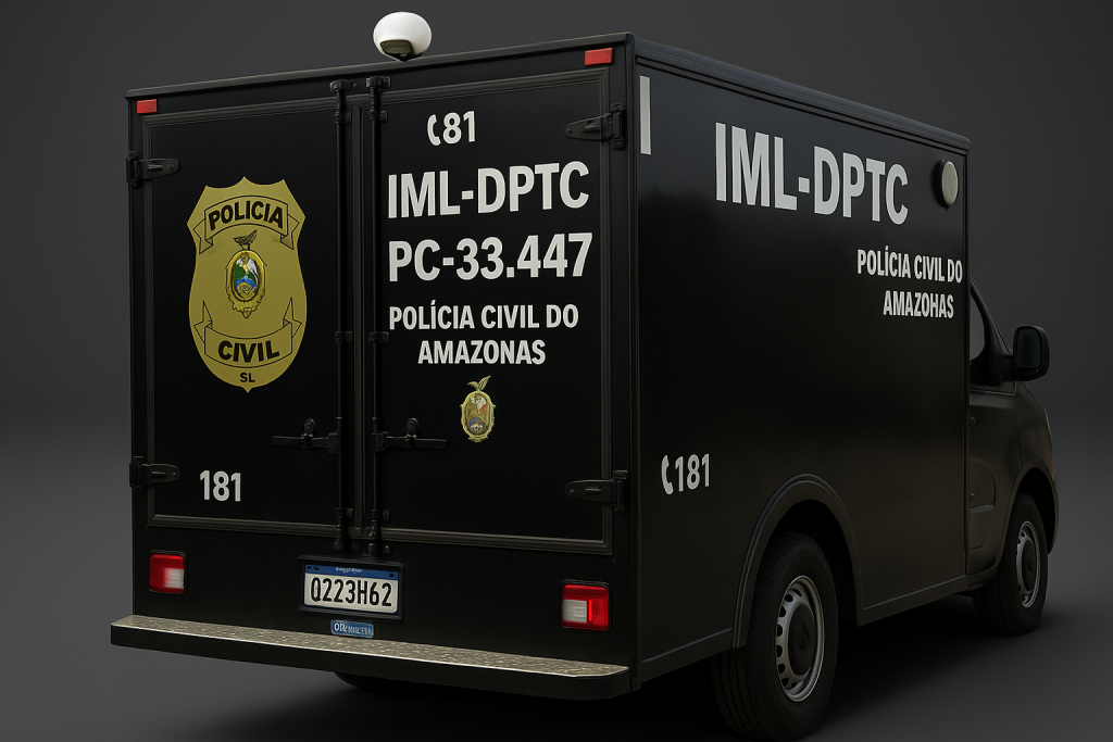 Carro do IML da Polícia Civil do Amazonas recolheu o corpo