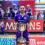 Celino Alves comemora título no futsal de Malta com o time Luxol St. Andrew