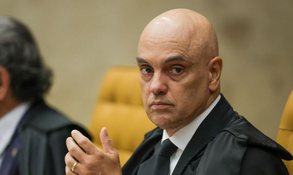 Ministro Alexandre de Moraes durante sessão no STF em Brasília