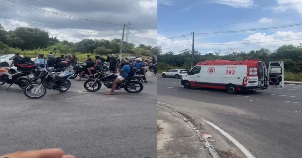 Acidente de moto na avenida das flores_manaus