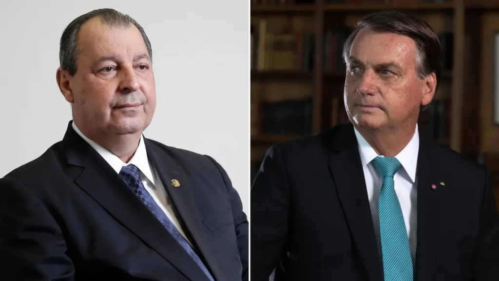 Senador Omar Aziz e ex-presidente Jair Bolsonaro