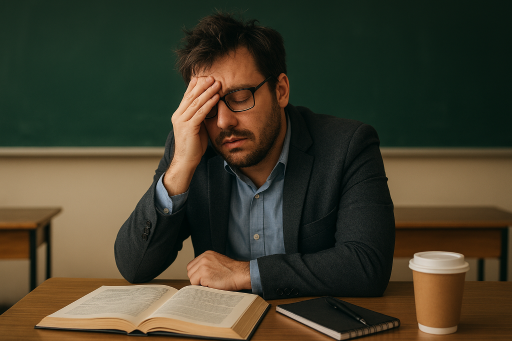 Professor cansado