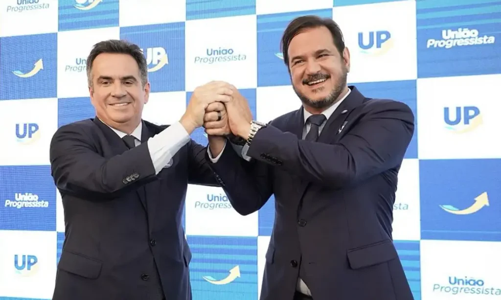 Presidente do PP Ciro Nogueira e presidente do União Brasil Antonio Rueda anunciam saída de ministros do governo Lula