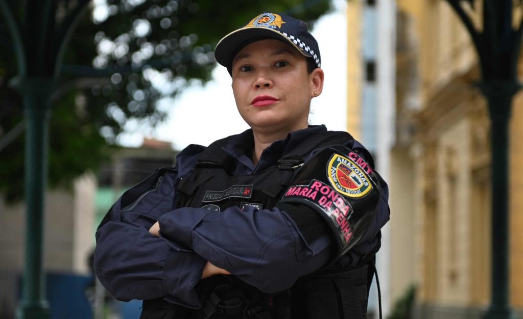 Policiais do Ronda Maria da Penha atuando na proteção e fiscalização de medidas protetivas no Amazonas