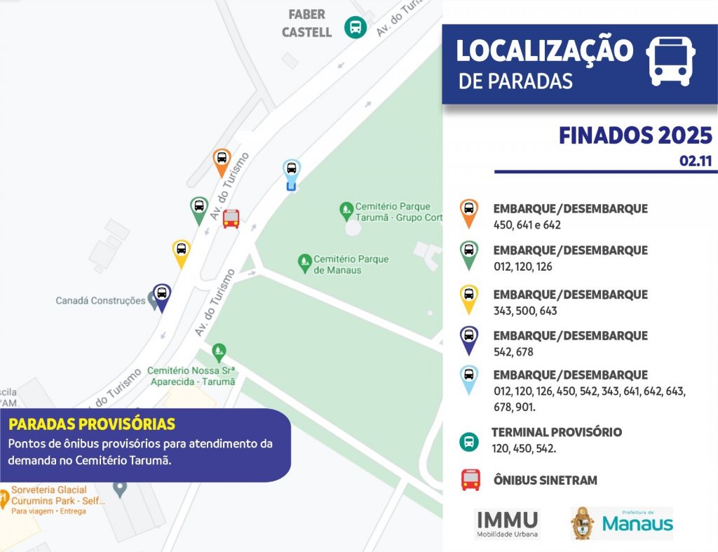 Prefeitura de Manaus reforça operação para Dia de Finados com 170 ônibus