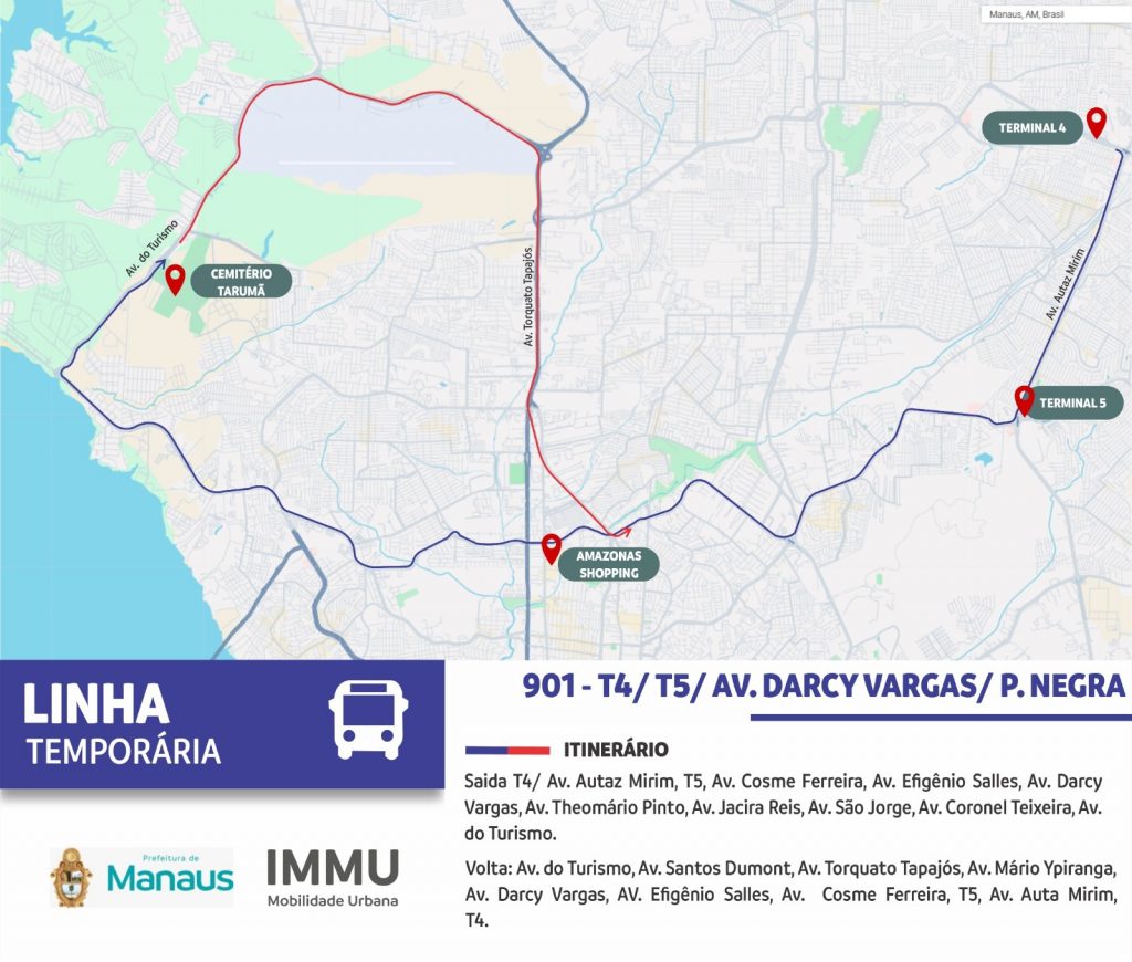 Prefeitura de Manaus reforça operação para Dia de Finados com 170 ônibus