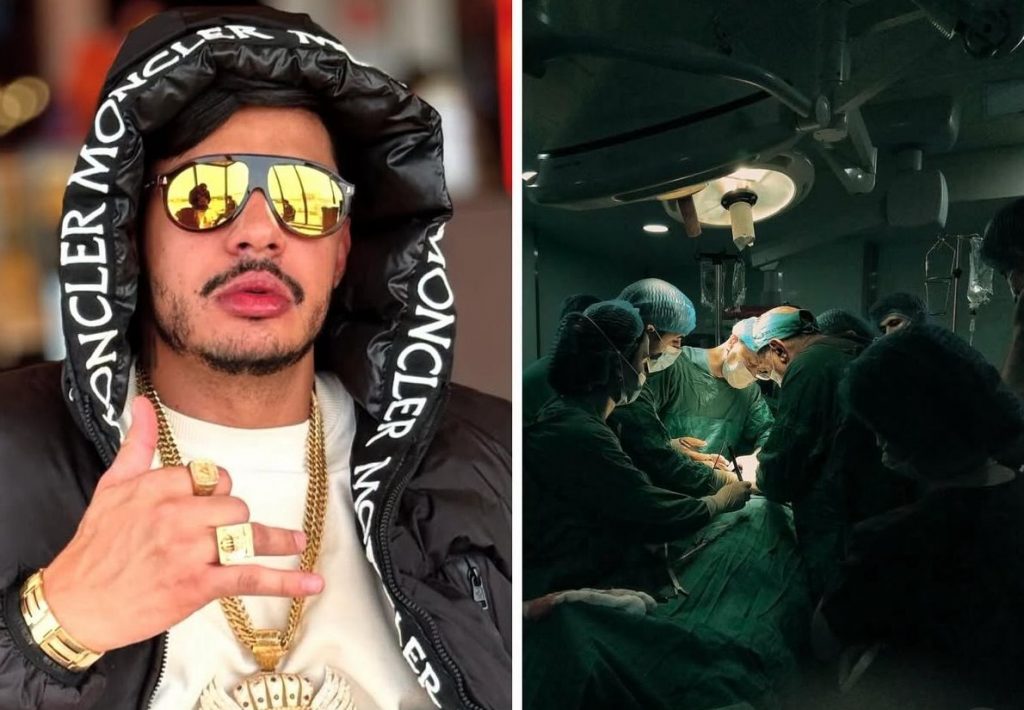 Rapper Hungria internado na UTI de hospital em Brasília após suspeita de intoxicação por metanol.