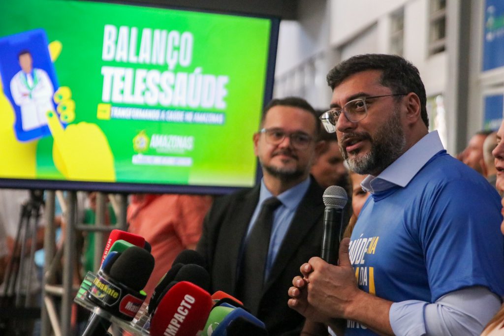Governador Wilson Lima durante reunião sobre financiamento do SUS em Manaus
