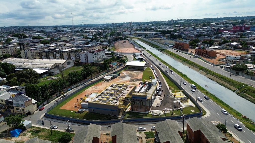 primeira etapa da Estação de Tratamento de Esgoto da Raiz (ETE Raiz)