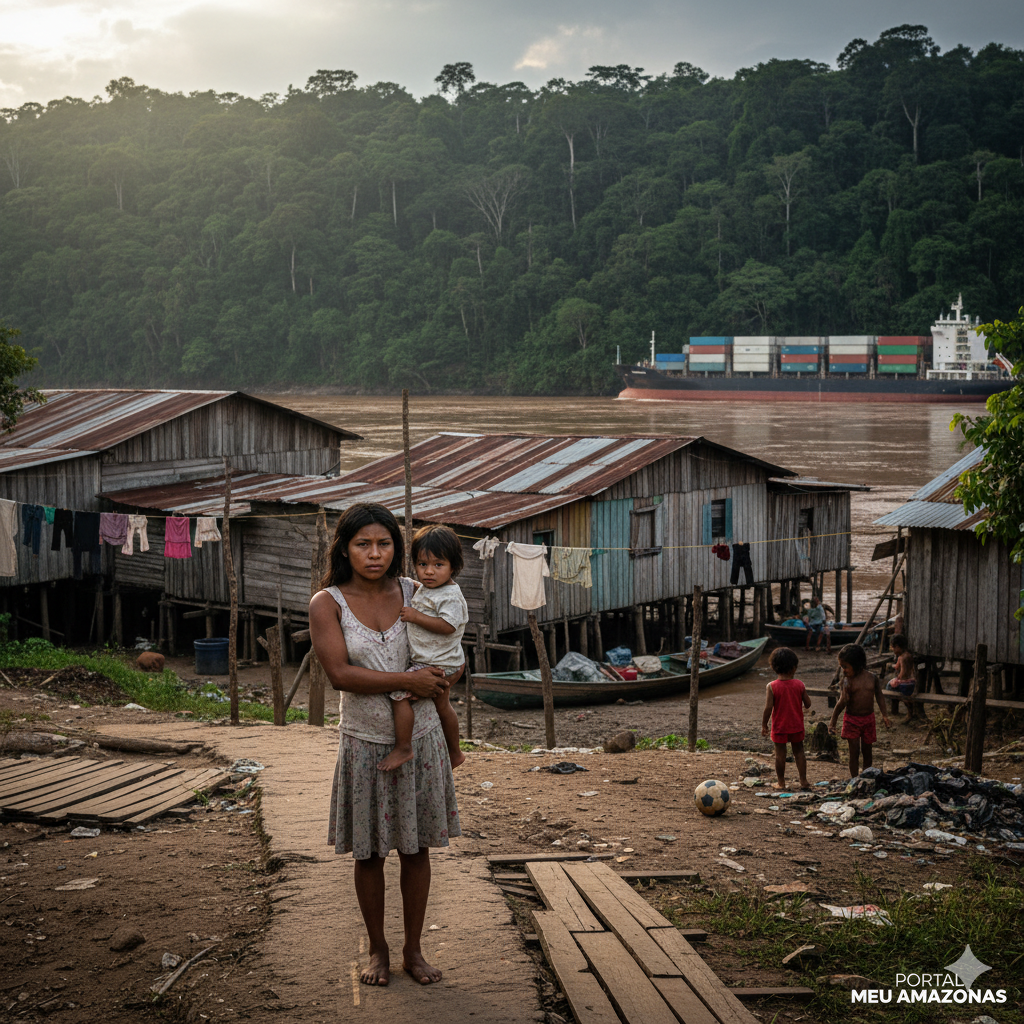 Pobreza da população interiorana na Amazônia 