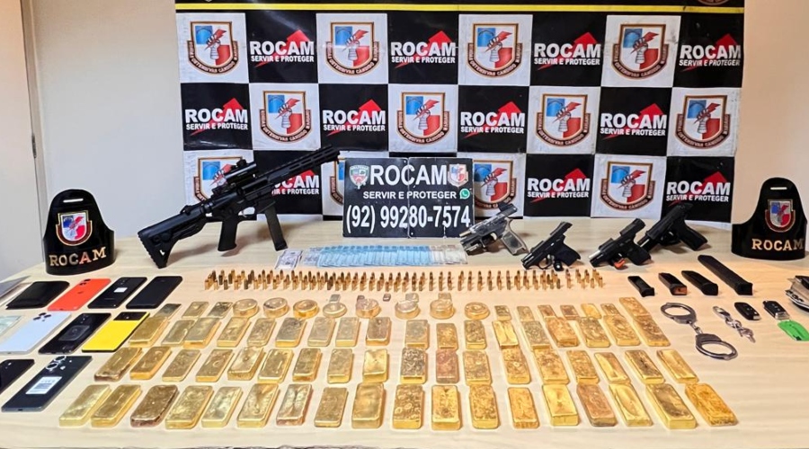 Policiais são presos por contrabando de 72 kg de ouro avaliados em R$ 46 milhões em Manaus barras de ouro apreendidas pela polícia durante operação em Manaus