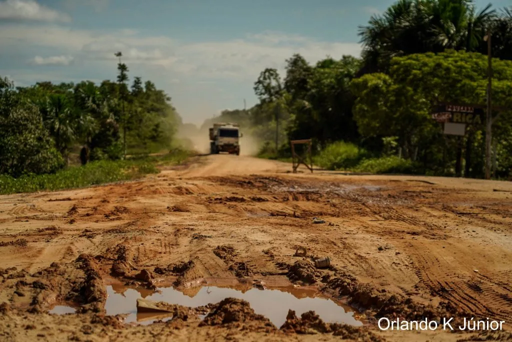 Mapa mostra expansão de ramais clandestinos e desmatamento na região da BR-319