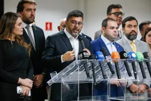 Governador do Amazonas, Wilson Lima, anuncia pacotes para servidores públicos estaduais (Foto: Antônio Lima)