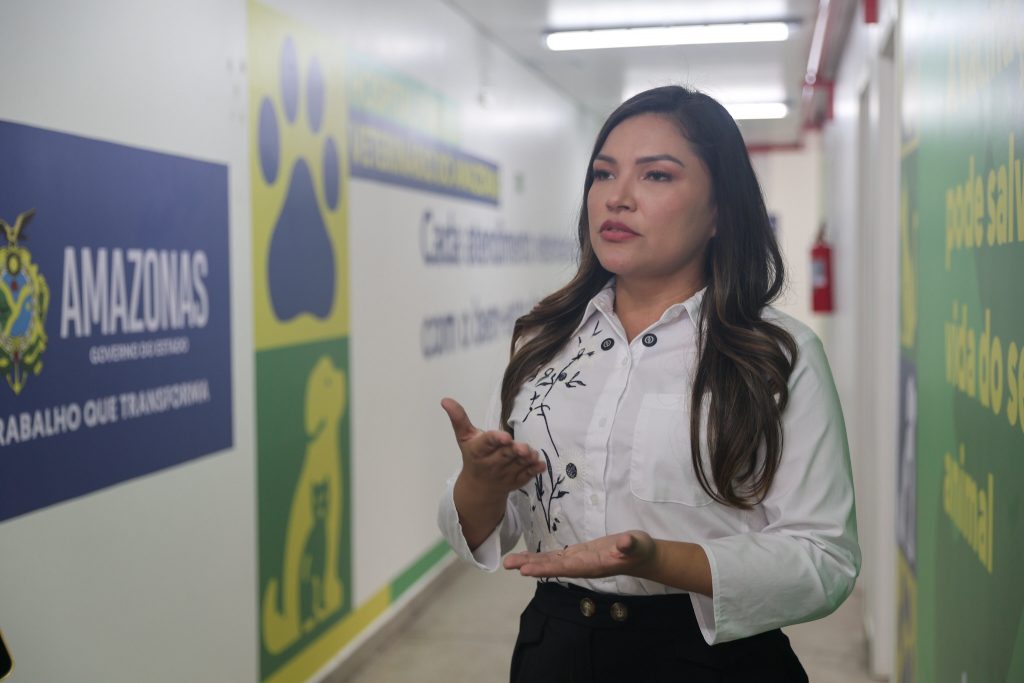 Joana D’arc durante anúncio oficial no Governo do Amazonas