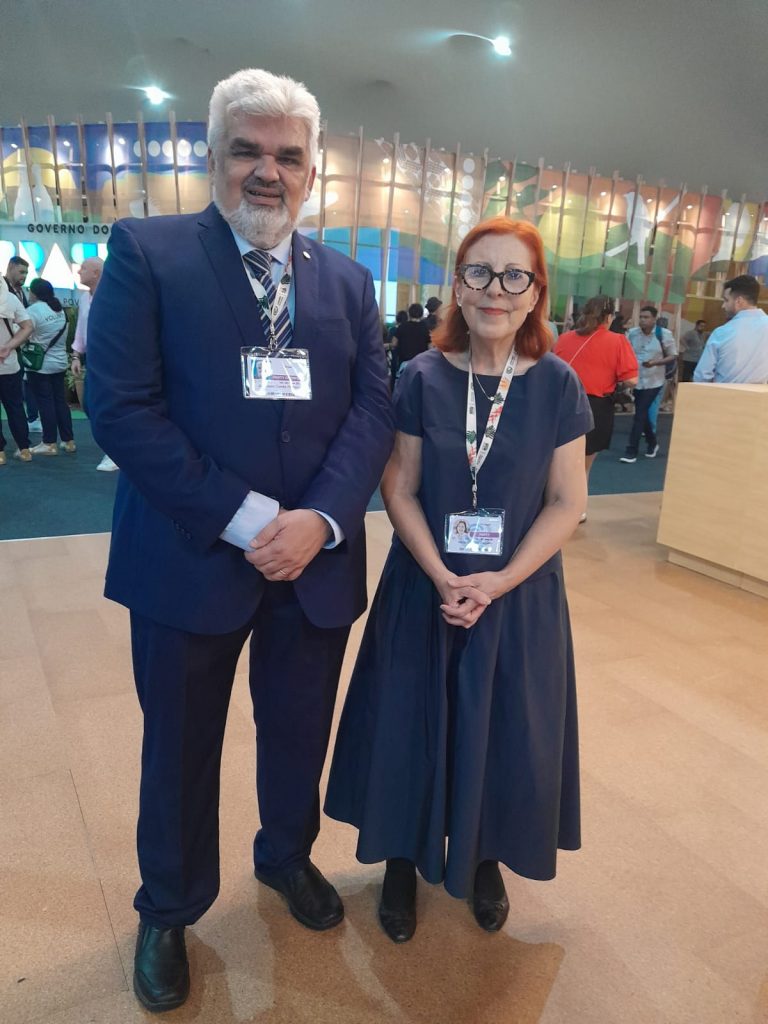 Júlio Pinheiro discute educação ambiental e mudanças climáticas com ministra portuguesa na COP 30 Belém