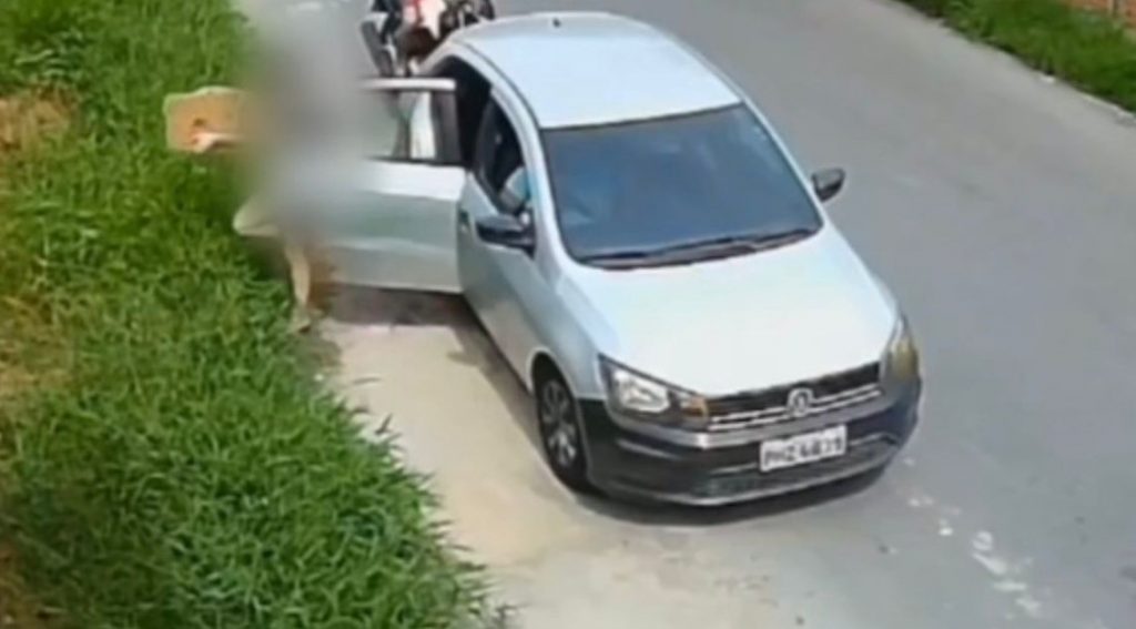 Polícia identifica mãe e filha que abandonaram cachorros em Manaus Câmera flagra abandono de animais cometido por mãe e filha em Manaus