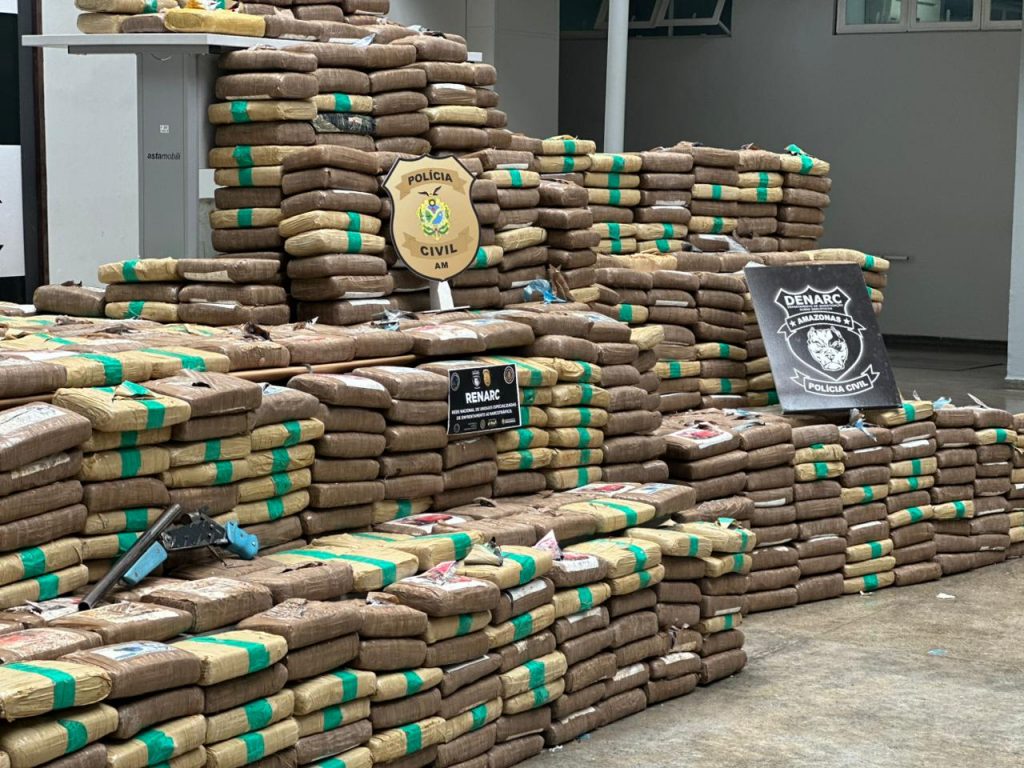 Drogas apreendidas em Iranduba, no Amazonas