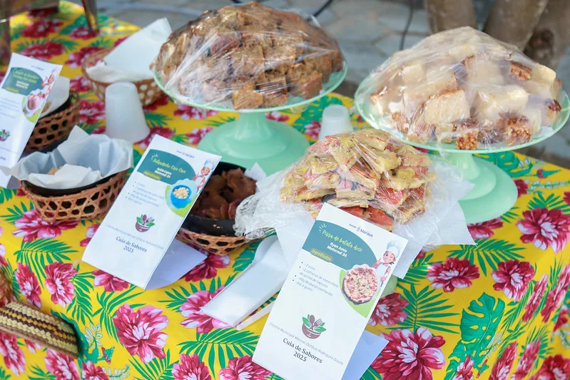 Receitas saudáveis no evento de encerramento do projeto Cuia de Sabores da Semed em Manaus.