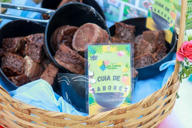 Receitas saudáveis no evento de encerramento do projeto Cuia de Sabores da Semed em Manaus.