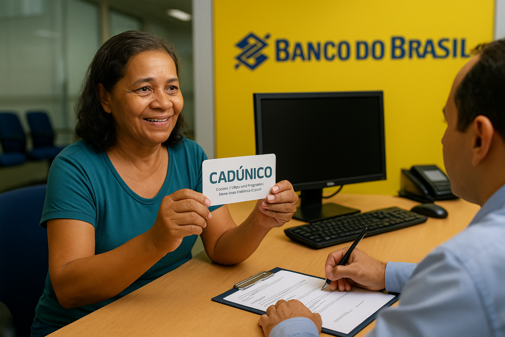 Famílias do CadÚnico podem pegar empréstimo no Banco do Brasil para abrir negócio O Programa Acredita no Primeiro Passo foi criado pelo Governo Federal para ajudar famílias de baixa renda cadastradas no CadÚnico a melhorar de vida através do trabalho e do empreendedorismo.