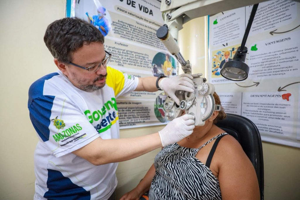 Serviço de medicina oftalmologia no projeto governo presente em Manaus