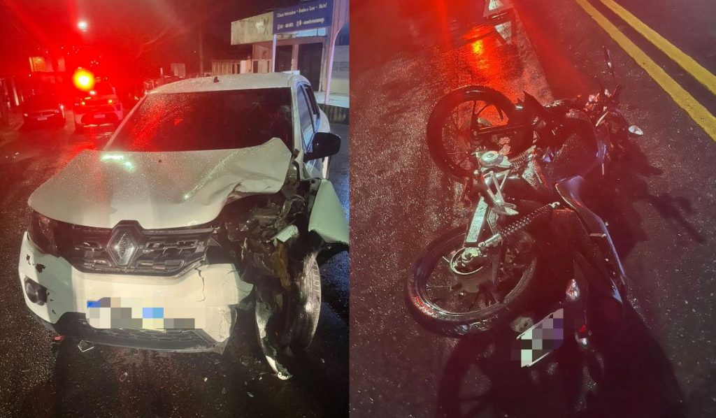 Local do acidente fatal envolvendo motociclista na Avenida Atroaris, em Manaus