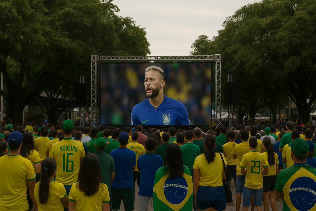 Torcedores do Brasil em Manaus na Copa do Mundo