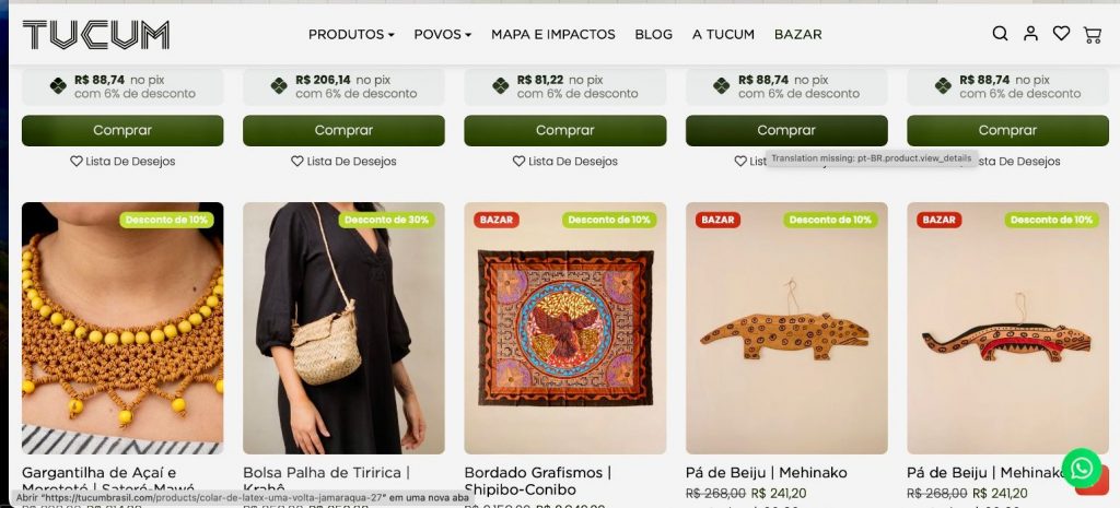 Tucum, o primeiro marketplace indígena do Brasil, que completa 12 anos em 2025 conectando a arte indígena diretamente ao mercado