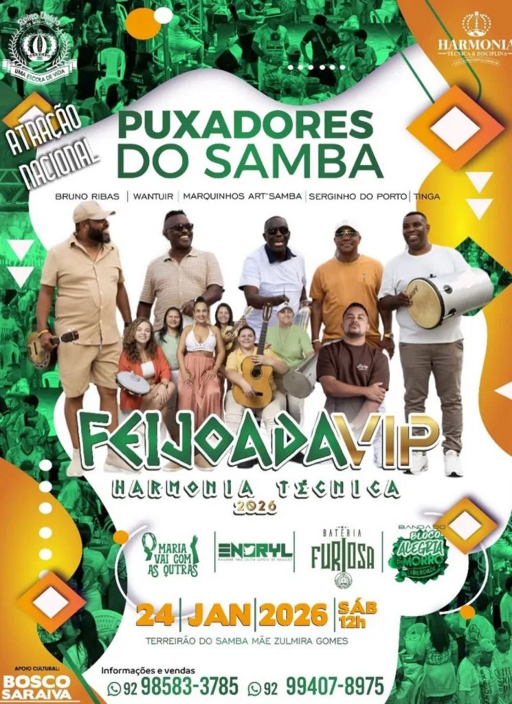 puxadores do samba no Reino Unido da Liberdade