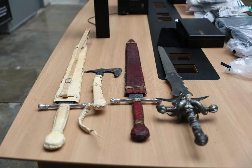 Armas brancas apreendidas durante Operaçao Covil do Mamon em Manaus